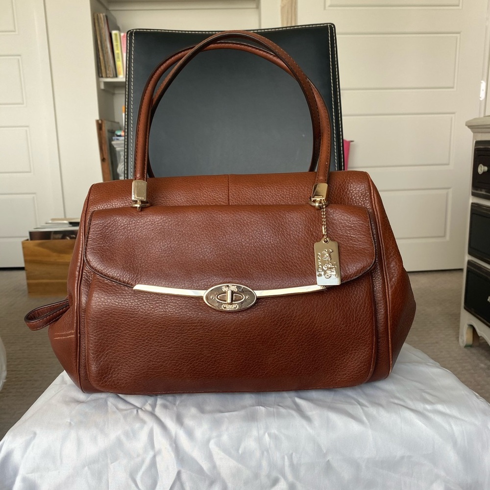 Brown Leather Coach Handbag
